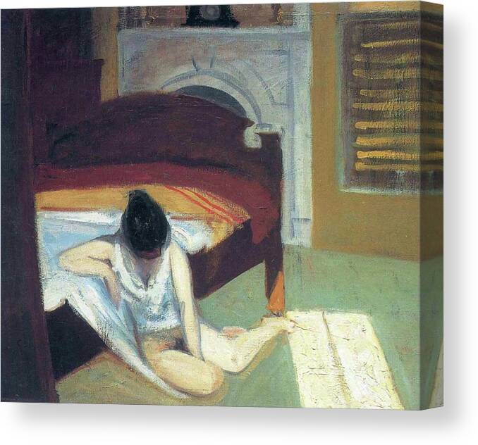 Edward Hopper Canvas Print featuring the painting Summer Interior by Edward Hopper