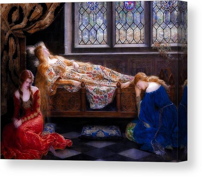 Painting Canvas Print featuring the painting The Sleeping Beauty #4 by Mountain Dreams