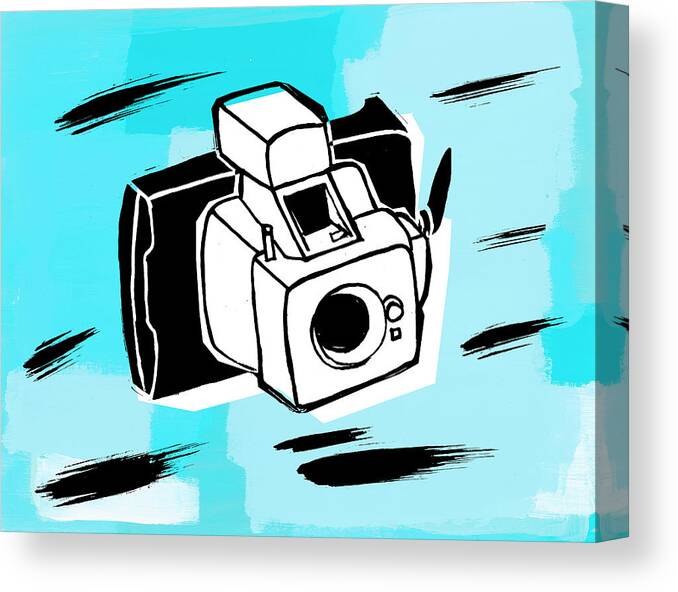 Camera Canvas Print featuring the drawing Camera #52 by CSA Images