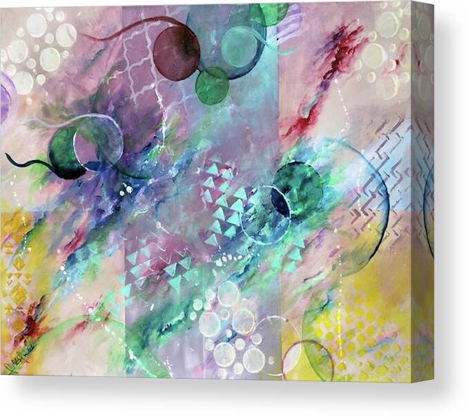 Wall Art Canvas Print featuring the painting A-809 by Art by Gabriele