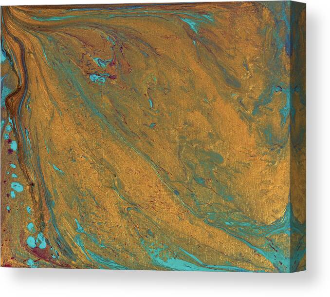 Fluid Canvas Print featuring the painting All That Glitters by Jennifer Walsh