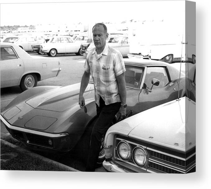 1969 Canvas Print featuring the photograph Apollo 11, Buzz Aldrin Arrives At Ksc by Science Source