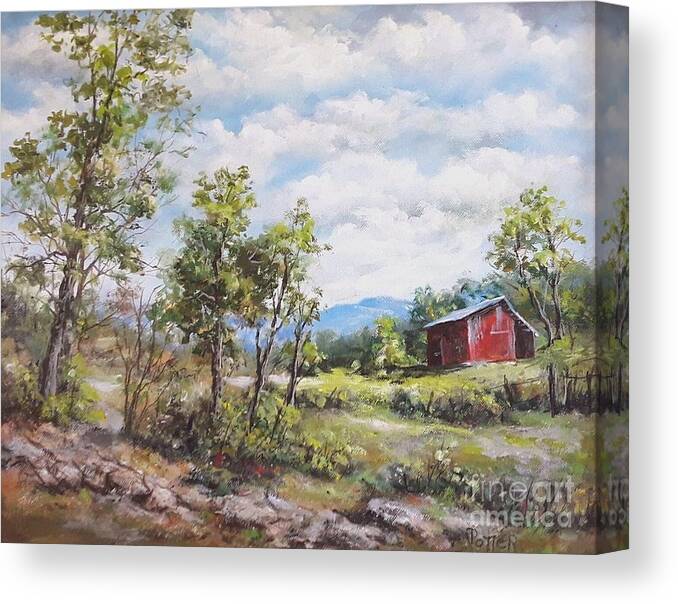 Summer Canvas Print featuring the painting Arkansas Summer by Virginia Potter