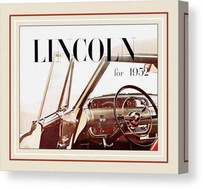 1952 Lincoln Canvas Print featuring the photograph Automotive Art 66 by Andrew Fare