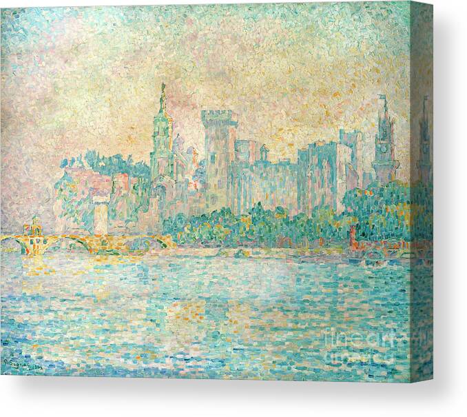 Avignon Canvas Print featuring the painting Avignon, Morning, 1909 by Paul Signac