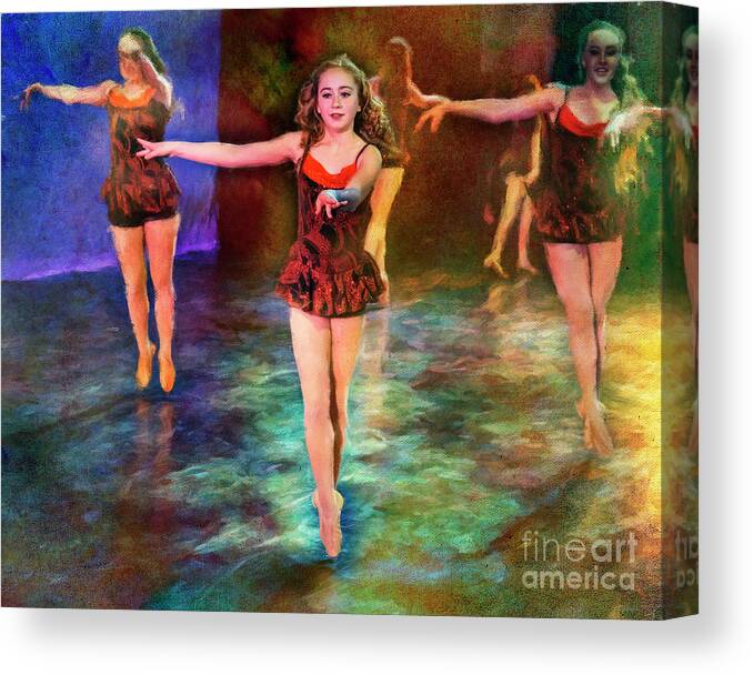 Ballerina Canvas Print featuring the photograph Ballet Rehearsal by Craig J Satterlee