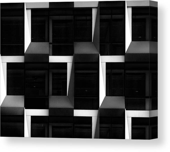 Shadow Canvas Print featuring the photograph B&w by Henk Van Maastricht