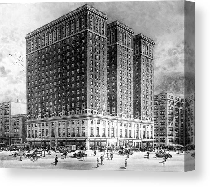 Philadelphia Canvas Print featuring the photograph Benjamin Franklin Hotel by James Dillon