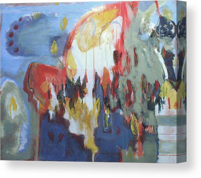 Fall Canvas Print featuring the painting Bigger Than Us by Janet Zoya