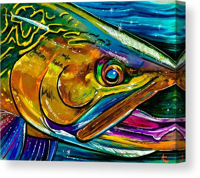 Trout Canvas Print featuring the painting Bright Brook by Mark Ray