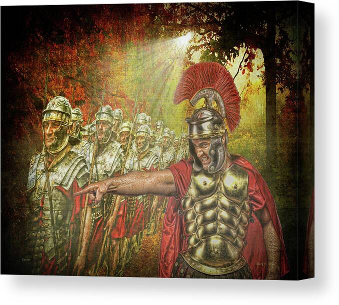 Caesar Canvas Print featuring the digital art Caesar by Mark Allen