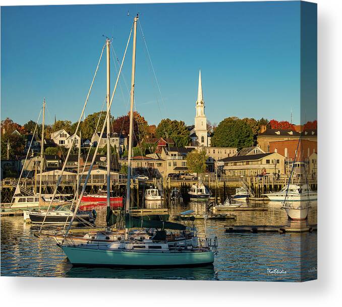 Maine Canvas Print featuring the photograph Camden Maine Harbor by Tim Kathka
