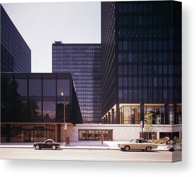 Built Structure Canvas Print featuring the photograph Canadian Buildings Designed By Mies Van by Chicago History Museum