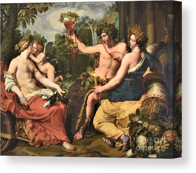 Uspd: Reproduction Canvas Print featuring the painting Ceres Bacchus and Venus by Thea Recuerdo