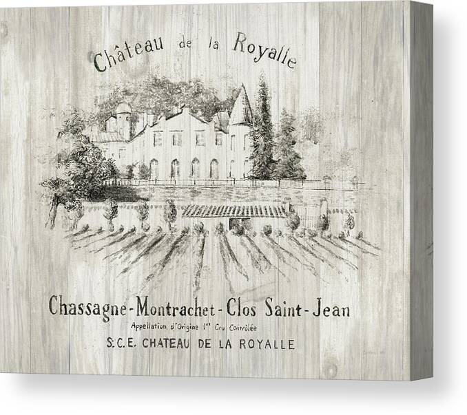 Alcohol Canvas Print featuring the painting Chateau Royalle On Wood by Danhui Nai
