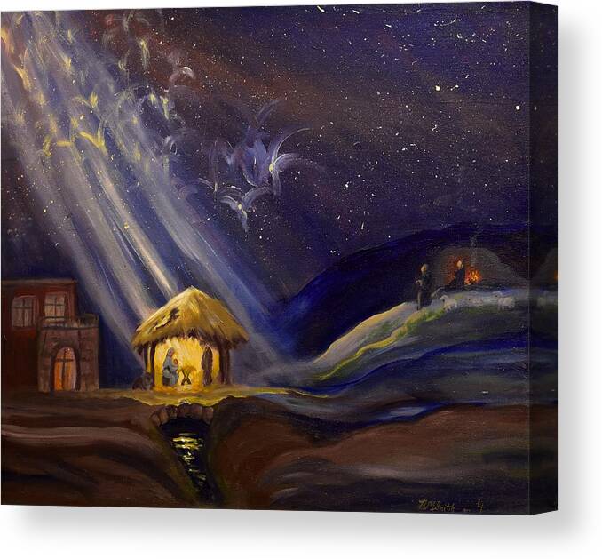 Christmas Canvas Print featuring the painting Christmas by Barbel Smith