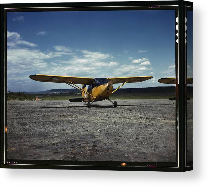 Cap Canvas Print featuring the painting Civil Air Patrol Returning to Base by Collier, John