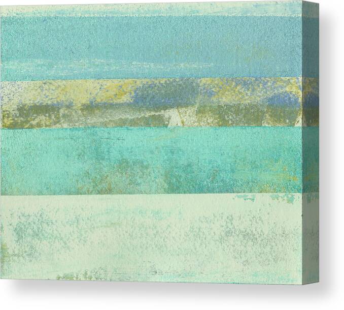 Public Limited Edition Canvas Print featuring the painting Coastal Retreat I by Sharon Gordon