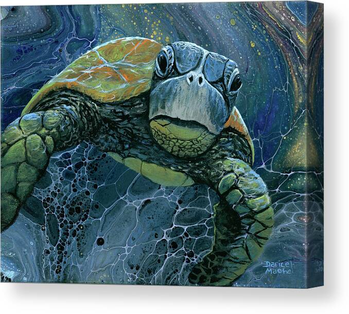 Sea Canvas Print featuring the painting Coming At Cha by Darice Machel McGuire