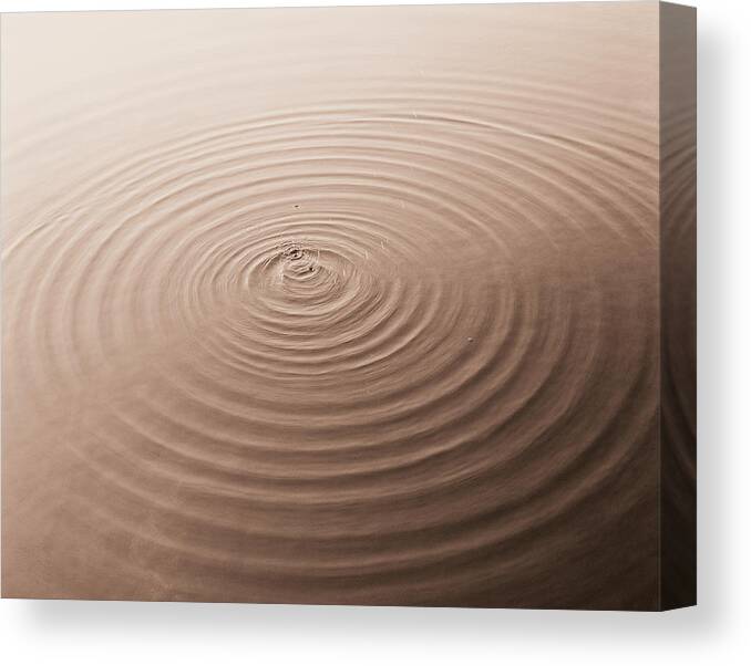 1950-1959 Canvas Print featuring the photograph Concentric Rings On Water by H. Armstrong Roberts