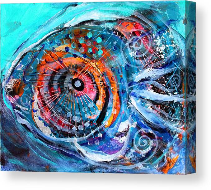 Fish Canvas Print featuring the painting Demo Fish by J Vincent Scarpace