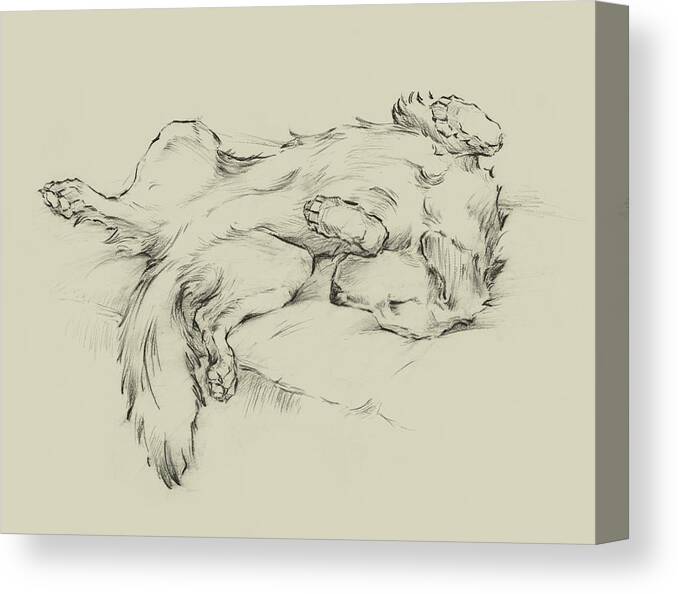 Landscapes & Seascapes Canvas Print featuring the painting Dog Tired II by Ethan Harper