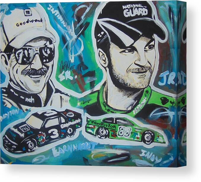 Dale Earnhardt Jr. Canvas Print featuring the painting Earnhardt Legacy by Antonio Moore
