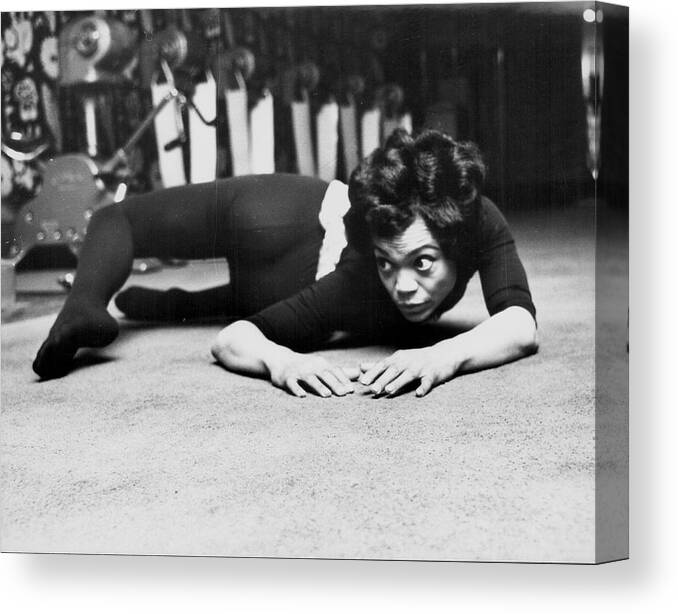 Singer Canvas Print featuring the photograph Eartha Kitt by Express