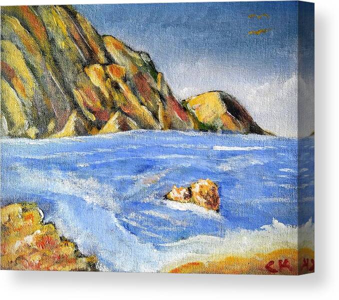 Elba Canvas Print featuring the painting Elba Seascape by Chance Kafka