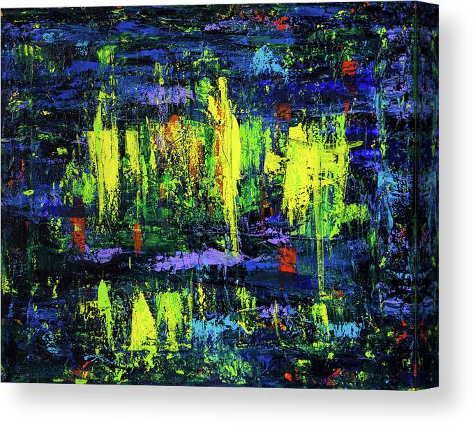 Abstract Canvas Print featuring the painting Elvis on Stage by Robert FERD Frank