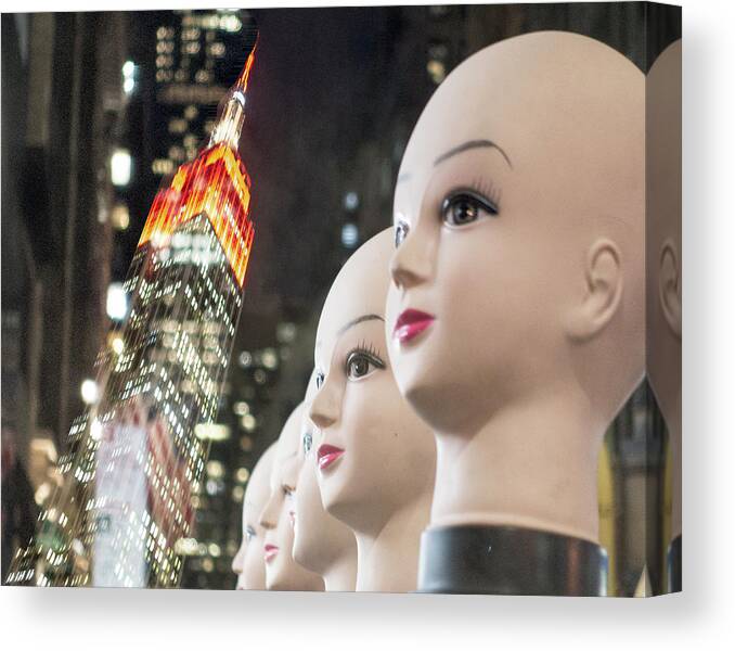 #digitalart Canvas Print featuring the photograph Empire Heads by Ann Tracy