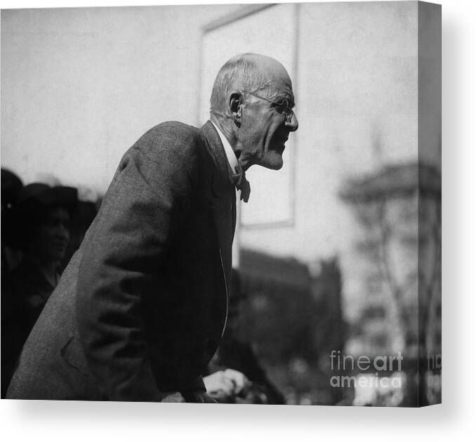 People Canvas Print featuring the photograph Eugene V. Debs Public Speaking by Bettmann