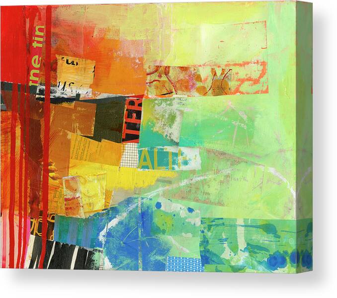 Abstract Art Canvas Print featuring the painting Fact Check #5 by Jane Davies