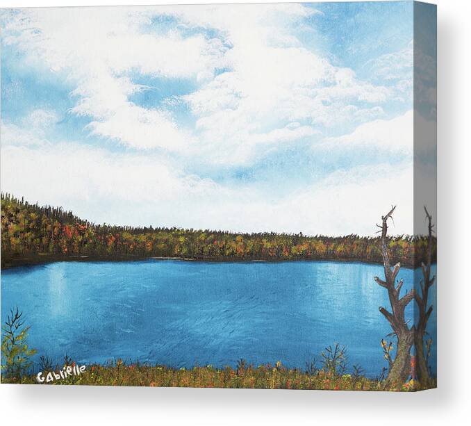Landscape Canvas Print featuring the painting Fall In Itasca by Gabrielle Munoz