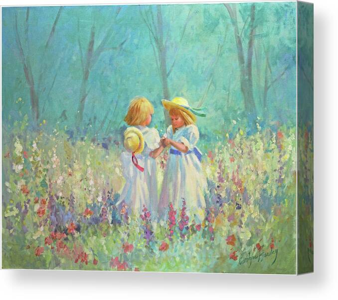 Flowers Canvas Print featuring the painting Friendship by Carolyne Hawley