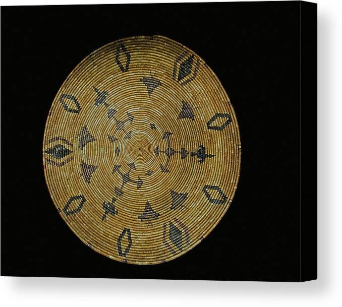 Anthropology Canvas Print featuring the photograph Gambling Tray, Yokuts Tribe by Millard H. Sharp