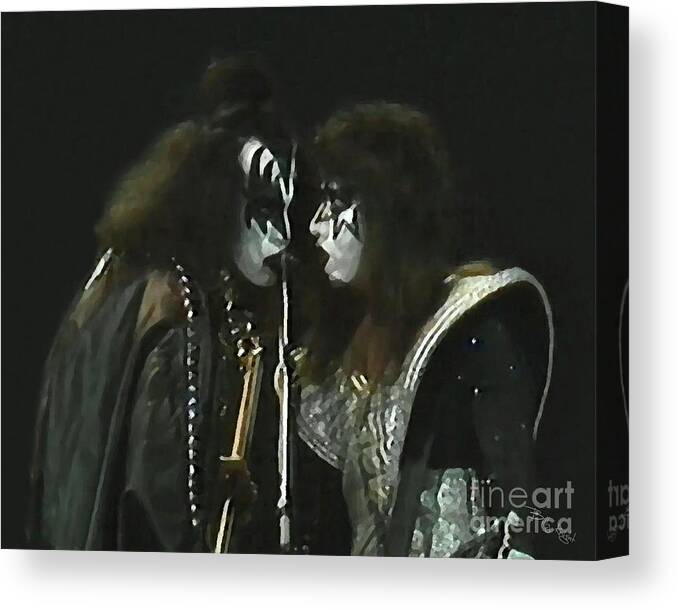 Gene Simmons Canvas Print featuring the photograph Gene And Ace by Billy Knight