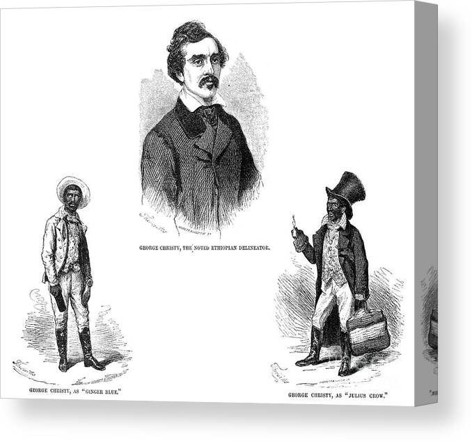 1854 Canvas Print featuring the photograph George Christy by Granger