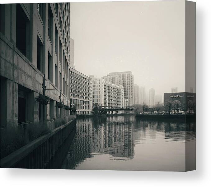 Gloomy Canvas Print featuring the photograph Gloomy Chicago by Nisah Cheatham