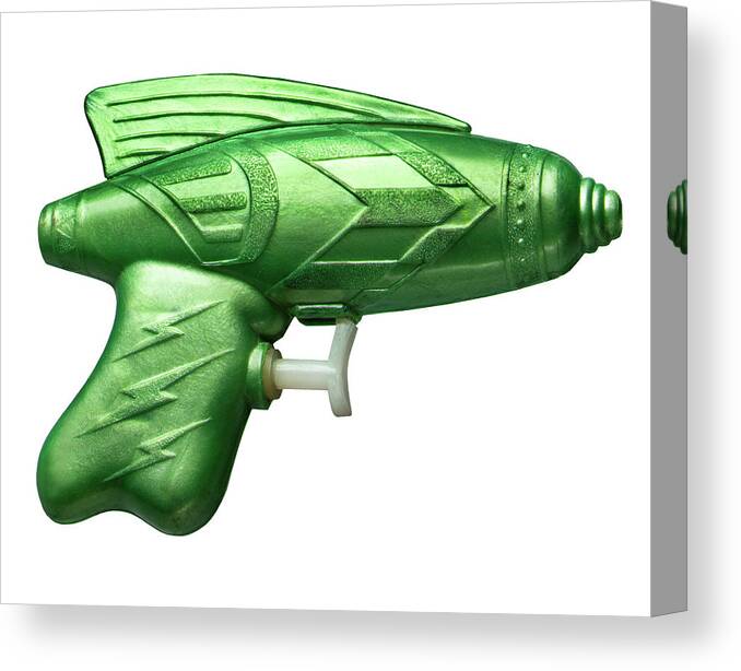 Campy Canvas Print featuring the drawing Green Squirt Gun by CSA Images