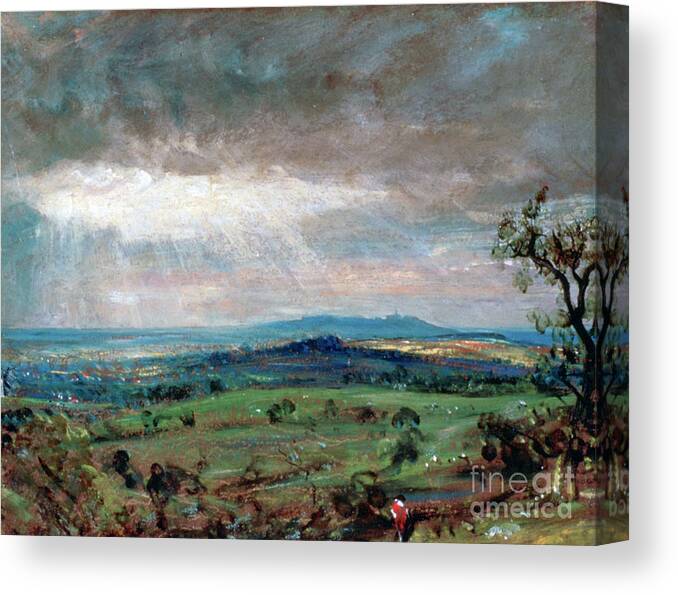 England Canvas Print featuring the drawing Hampstead Heath With Harrow by Print Collector