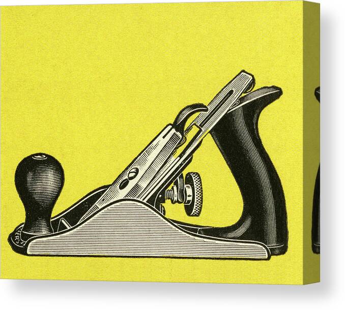 Build Canvas Print featuring the drawing Hand Plane Tool by CSA Images