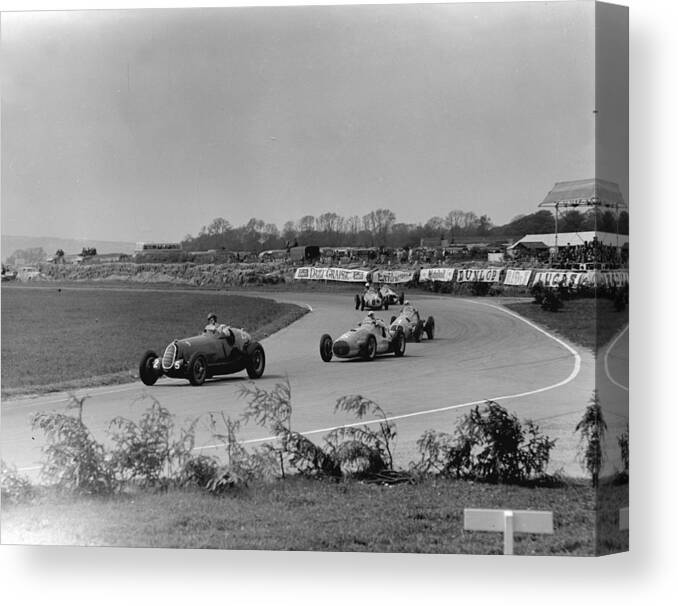 1950-1959 Canvas Print featuring the photograph Holiday Race by Fisher