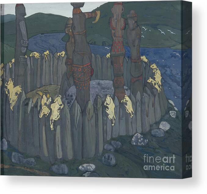 Symbolism Canvas Print featuring the drawing Idols by Heritage Images