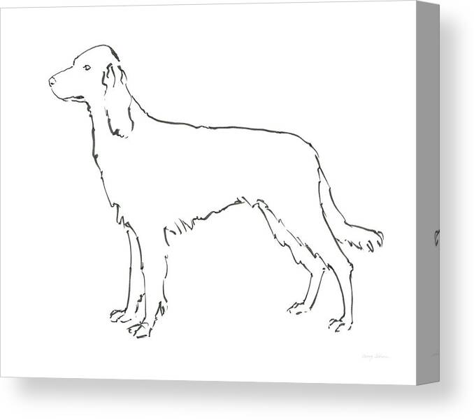 Animals Canvas Print featuring the painting Ink Dog II by Avery Tillmon