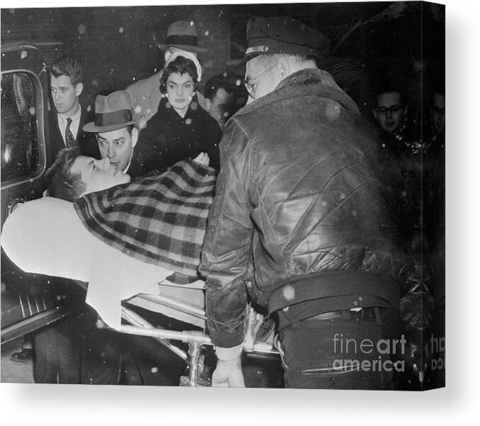 Ambulance Canvas Print featuring the photograph John F. Kennedy Being Transferred by Bettmann