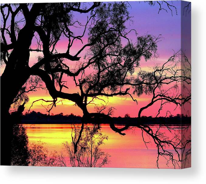 Lake Canvas Print featuring the photograph Lake Bonney Sunset by Elizabeth Anne