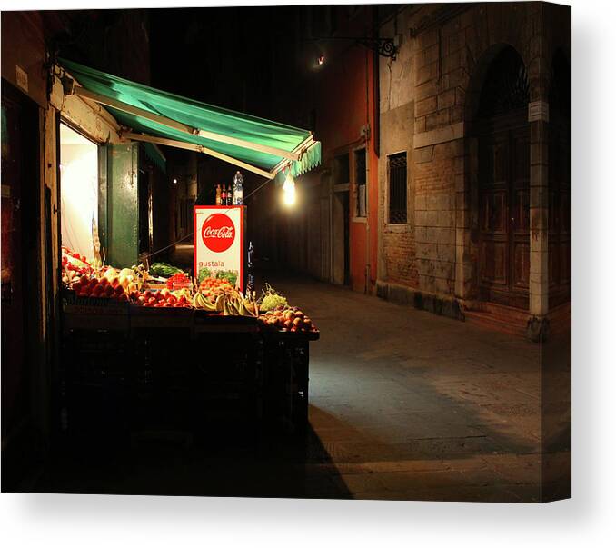 Late Night Snack Canvas Print featuring the mixed media Late Night Snack by Les Mumm