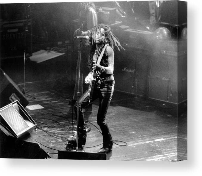 Music Canvas Print featuring the photograph Lenny Kravitz In Chicago by Raymond Boyd
