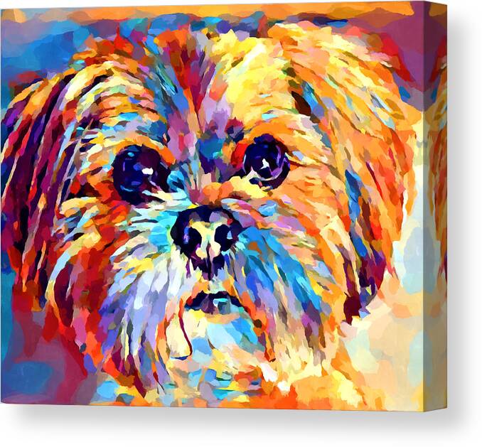 Lhasa Apso Canvas Print featuring the painting Lhasa Apso 3 by Chris Butler
